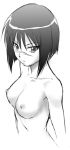  1girl bob_cut breasts busou_renkin bust kouda_tomohiro monochrome nude scar short_hair sketch solo tokiko_tsumura topless tsumura_tokiko upper_body 