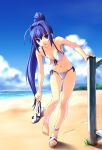  bikini hayase_mitsuki high_heels holding holding_shoes kimi_ga_nozomu_eien mitsuki_hayase norizou_type-r sandals shoes single_shoe swimsuit 