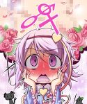 1girl :3 bird black_cat_(animal) blush cat censored chibi commentary d: embarrassed face female hands_on_own_face heart hetero kaenbyou_rin kaenbyou_rin_(cat) komeiji_satori mars_symbol mind_reading natsumi_akira open_mouth pink_hair purple_eyes reiuji_utsuho reiuji_utsuho_(bird) satori_komeiji short_hair solo touhou translated venus_symbol violet_eyes