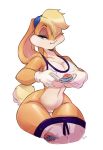  1girl 1girl absurd_res anthro breasts butt_from_front clothed clothing furry hair hair_over_eye high_res lagomorph lola_bunny looking_at_viewer looney_tunes mammal pants_down partially_clothed pussy rabbit smile space_jam spirale thick_thighs under_boob voluptuous warner_brothers wide_hips 