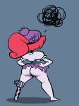  1girl bottomless bubble_butt embarrassing freckles genderswap gun hat long_hair looking_back mad panties samurai_jack shiny shiny_skin skirt skirt_lift the_scotsman torn_clothes torn_clothing wardrobe_malfunction weapon 