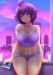 big_breasts big_hips huge_breasts purple_hair yukino_akaihi yukino_memories zel-sama