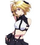 1girl angelise_ikaruga_misurugi art blonde_hair breasts cross_ange jewelry looking_at_viewer parted_lips pink_eyes ring short_hair tagme