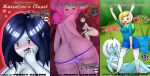 adventure_time finn_the_human fionna_the_human flame_princess ice_queen marceline misadventure princess_bubblegum