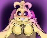 animatronic animatronics avian avian_humanoid cum_on_face five_nights_at_freddy's heart-shaped_pupils paizuri pov toy_chica