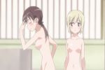  2girls 3:2_aspect_ratio animated animated_gif animated_nude_filter bath blonde_hair blue_eyes blush breast_grab breasts brown_eyes brown_hair erica_hartmann gertrud_barkhorn gif grabbing groping hair large_filesize long_hair multiple_girls navel nipples nude strike_witches yuri 