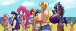  1boy 5girls applejack ass beach big_breasts big_hips bikini bikini_bottom bikini_top blonde_hair blue_eyes blush bouncing_breasts breasts bust_chart curly_hair dark_skin denim_shorts earrings excited fluttershy friendship_is_magic gigantic_breasts green_eyes green_hair happy huge_breasts human humanized hyper_breasts ice_cream jon_freeman long_hair lucky-curse midriff money multicolored_hair multiple_girls muscle my_little_pony necklace one-piece_swimsuit pink_hair pinkie_pie pony ponytail purple_eyes purple_hair rainbow_dash rainbow_hair rarity school_swimsuit size_difference spike striped_hair swimsuits swimwear tan_line twilight_sparkle wide_hips 