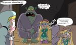 1boy 1girl after_fellatio blonde_hair blue_eyes blue_hair buff_frog cum cum_on_face fellatio monster_sex moon_butterfly mother_&_daughter penis star_butterfly star_vs_the_forces_of_evil