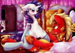 friendship_is_magic my_little_pony pussy rarity_(mlp) riding stocking sweetie_belle