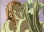 age_difference anime brown_hair cleavage_(game) closed_eyes french_kiss gif glasses hair_bow hentai hugging ichinose_sayaka kissing long_hair milf nude red_hair teacher_and_student toudou_erika yuri