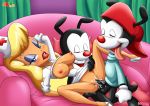 animaniacs bbmbbf black_fur blond blonde fur34 fur34* hello_nurse high_heels palcomix sex skirt tagme threesome up_skirt vaginal wakko_warner warner_brothers yakko_warner