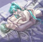 1boy 1girl after_sex aozora_kyuuji art blush breasts couple fire_emblem fire_emblem:_rekka_no_ken fire_emblem_7 fire_emblem_blazing_sword green_hair long_hair lyn lyndis lyndis_(fire_emblem) nintendo nipples nude ponytail rath_(fire_emblem) short_hair tagme