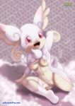 1girl audino bald_pussy bbmbbf breasts mega_audino mega_evolution nintendo nude nude_female palcomix pink_fur pokemon pokemon_(game) pokepornlive purple_fur pussy red_eyes