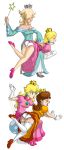 3_girls 3girls ass axel-rosered big_ass full_body hair multiple_asses multiple_big_asses multiple_girls nintendo princess_daisy princess_peach princess_rosalina rosalina spank spanked spanking