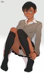 breasts dark_skin futanari incase intersex panties skirt uniform