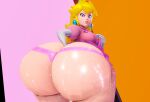 1girl 3d 3d_(artwork) alternate_ass_size ass ass_bigger_than_head big_ass blonde_hair blue_eyes breasts bubble_ass bubble_butt clothing cum cum_on_ass cum_on_body dat_ass dress fat_ass fat_butt female_only huge_ass huge_butt insanely_hot large_ass large_butt long_hair looking_back mario_(series) nintendo pink_dress prevence princess_peach seductive sexy sexy_ass sexy_pose shiny_skin simple_background smelly_ass standing thick_ass wet wet_body wet_skin wide_hips