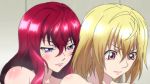 2girls angelise_ikaruga_misurugi anime bare_shoulders bath bathing blonde_hair blush cross_ange hair hair_down hilda_(cross_ange) long_hair love multiple_girls mutual_yuri nude red_hair short_hair shower yuri