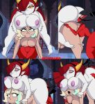 all_fours ass_focus ass_to_ass big_ass big_breasts breast_press carrying demon_girl face_in_ass girl_human girl_on_girl hekapoo helluva_boss jackie_lynn_thomas legs legs_together looking_at_another millie_(helluva_boss) pushing_ass pussylicking pyramid_(artist) rimming smothering_breasts star_vs_the_forces_of_evil sweat yuri