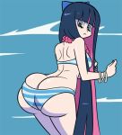 1girl animated ass ass_cleavage ass_shake axel-rosered big_ass big_butt bikini blue_eyes bracelets bubble_ass bubble_butt bursting_butt butt_crack dat_ass eyelashes female female_only gif hair hair_bow huge_ass jiggle large_ass long_hair looking_back panties panty_&_stocking_with_garterbelt pink_hair purple_hair sexy sexy_ass solo_female stocking_(psg) stocking_anarchy swimsuit thick_ass thick_thighs twerk twerking two-tone_hair very_long_hair wide_hips