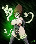 1girl big_breasts brown_hair dr._octopus female_only gender_bender genderswap gloves goggles huge_breasts long_gloves marvel marvel_comics mechanical_pencil nipples olivia_octavius open_mouth pubic_hair pussy smile spider-man:_into_the_spider-verse spider-man_(series) stockings stranga tagme thick_thighs