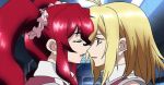 2girls angelise_ikaruga_misurugi anime blonde_hair cross_ange hair hilda_(cross_ange) incipient_kiss long_hair love multiple_girls mutual_yuri red_hair short_hair yuri