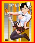  akiko_yoshida american_dad bad_edit big_breasts breasts hentai_edit ian.r.jones kneel looking_at_viewer makeup micro_skirt open_shirt school_uniform stockings 