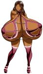  brown_eyes brown_hair brown_skin gigantic_ass gigantic_breasts hourglass_figure johnrokk 