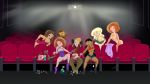 ann_possible aqua_eyes blonde_hair bonnie_rockwaller bottomless breasts brown_hair closed_eyes dark_skin disney dress dress_lift freckles hairless_pussy joss_possible kim_possible long_hair looking_down monique nipples public pussy ron_stoppable short_hair smile tara_(kim_possible) yumibow