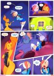 2girls adventure_time blush breasts comic covering doxy embarrassed fionna_the_human flame_princess hair inner_fire_(adventure_time) monster multiple_girls nude prismgirls red_hair sword weapon