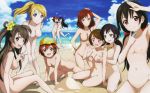  &gt;_&lt; &mu;&#039;s_(muses_group) 16:10_aspect_ratio 1girl 6+girls 9girls armpits ass ayase_eli bare_ass beach black_hair blonde blue_eyes blush bow breast_grab breasts brown_hair flower green_eyes groping hair_bow hair_flower hair_ornament hat high_resolution hoshizora_rin jewelry koizumi_hanayo kousaka_honoka long_hair love_live!_school_idol_project minami_kotori multiple_girls murota_yuuhei navel necklace nipples nishikino_maki nude nude_filter nudist open_mouth orange_eyes orange_hair outside paipan photoshop ponytail purple_eyes pussy red_eyes short_hair smile sonoda_umi toujou_nozomi twin_tails uncensored v water yazawa_nico yellow_eyes 