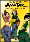 avatar:_the_last_airbender comic cover_page katara suki tagme toph_bei_fong ty_lee