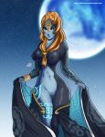  breasts darkereve darwin_nunez gradient gradient_background midna midna_(true) moon night_sky nipples orange_hair pussy sky solo spoilers starry_sky the_legend_of_zelda the_legend_of_zelda:_twilight_princess translucent yellow_sclera 