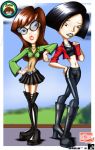 2_girls 2girls daria daria_morgendorffer esenkas female_only glasses jane_lane multiple_girls skirt underboob