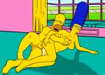  ass breasts cum erect_nipples homer_simpson marge_simpson nipples the_simpsons thighs vaginal 