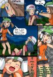 2_girls art bandanna blue_eyes blue_hair blush brown_hair comic creatures_(company) crying dawn_(pokemon) english game_freak haruka_(pokemon) haruka_(pokemon_emerald) hat hikari_(pokemon) hikariangelove hikariangelove_(artist) humans_of_pokemon kissing may_(pokemon) multiple_girls nintendo pokemon pokemon_(anime) pokemon_(game) pokemon_black_and_white pokemon_bw pokemon_diamond_pearl_&_platinum pokemon_dppt sad short_hair speech_bubble talking tears yuri