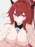  arknights asususususu engulfing_paizuri hetero high_resolution huge_breasts nipples nude paizuri paizuri_lead_by_female sex sketch surtr_(arknights) 