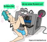  2015 ass big_penis blush cauchy frakkafukkenfractalz hetero human inanimate living_machine makerbot nude_female oc penis printer pussy sex testicles vaginal_penetration 