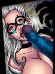 begging big_breasts big_penis black_cat black_cat_(marvel) cum cum_on_face domino_mask felicia_hardy grey_hunter imminent_fellatio imminent_rape marvel marvel_comics rape spider-man_(series) torn_clothes venom