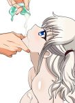  charlotte_(anime) condom cum cum_drip cum_on_tongue nao_tomori tomori_nao used_condom 