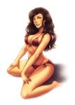 1girl asami_sato avatar:_the_last_airbender bikini female_only iahfy side-tie_bikini smile solo solo_female the_legend_of_korra the_legend_of_korra*