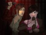 bbc big_black_cock blue_eyes brown_hair claire_redfield cum cum_in_mouth cum_on_face cum_on_hair dark-skinned_male dark_skin fellatio hair interracial moira_burton oral penis pumpkinsinclair resident_evil resident_evil_revelations_2