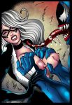 big_breasts black_cat black_cat_(marvel) domino_mask felicia_hardy grey_hunter imminent_rape marvel marvel_comics painful rape spider-man_(series) squeezing_breasts tongue venom