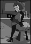 big_ass big_breasts black_and_white bodysuit cartoon comic croc_(artist) danny_phantom ghost_puberty_3_(danny_phantom) madeline_fenton milf monochrome nickelodeon