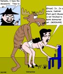  ass boris_badenov breasts bullwinkle_j_moose cum cum_drip cum_inside doggy_position erect_nipples erection from_behind internal_cumshot kthanid kthanid_(artist) moose natasha_fatale nipples nude penis rocky_and_bullwinkle small_breasts vaginal 