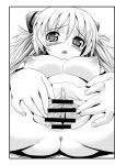 asuka_langley_souryuu black_olive breasts censored comic long_hair lying monochrome neon_genesis_evangelion nude pussy spread_legs spread_pussy