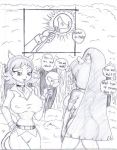  big_breasts bottomless bottomless_female comic dxoz lena monochrome panties saranoia smoke_(yin_yang_yo) tail yin_yang_yo 