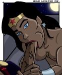  31indm4ster batman batman_(series) breasts bruce_wayne dc_comics dcau diana_prince fellatio horny justice_league justice_league_unlimited lipstick nipples oral wonder_woman wonder_woman_(series) 