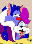  erection fellatio fifi_la_fume furrball handjob kthanid kthanid_(artist) oral penis tiny_toon_adventures warner_brothers 