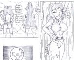  big_breasts bottomless bottomless_female comic dxoz lena monochrome panties saranoia smoke_(yin_yang_yo) tail yin_yang_yo 