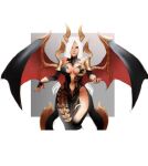  bare_legs bare_thighs cheating_wife cock_hungry milf pussy_peek slit_dress succubus yvee_(yan_the_moonchild) 